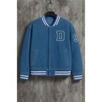 Damga Erkek Premium Oversize Mavi Kot Kolej Mont - 2XL