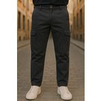 DAMGA JEANS Erkek Bol Paça Esnek Füme Kargo Cepli Pantolon