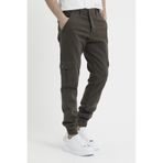 DAMGA JEANS Erkek Lastikli Paça Yüksek Bel Haki Kargo Cepli Pantolon