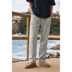 DAMGA JEANS Erkek Relax Fit Yazlık Salaş Taş Keten Pantolon