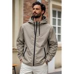 DAMGA JEANS Erkek Trend Kahve Fermuarlı Yağmurluk