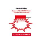 Damga Market Eczane Indirim Yazılı Yıldız Karton Etiketi, Eczane Raf Etiketi 13,5 CMX20 cm (50'li Paket)