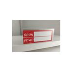 DamgaMarket (11) Pvc Yapışkanlı Açılı Raf Siperlik Fiyat Etiketliği 6 Cm X 10 Cm - 50'li Paket