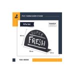 DamgaMarket Pvc Mini Yarım Daire Tasarımlı Stand 8,5x10 Cm , Pastane,fırın,büfe,parti Masa Stand, Yazması Kolay