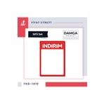 DamgaMarket Yazılıp-silinebilir Selefonlu Karton Raf Indirim Fiyat Etiketi Dikey 14x10 Cm 50 Adet