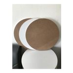 damila 18mm 1.kalite Ham Bir Tarafı Beyaz Lake Kaplama Mdf Tabla 37cm Çapında 1 Adet 161