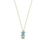 Damla Blue Topaz ve Pırlanta Kolye PÇK46