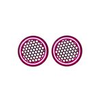 damla elektronik Damla 16cm Neon Led Işıklı Midrange Hoparlör Kapağı Çiftli (2adet) Pembe