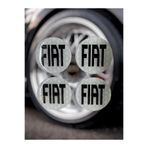 Damla Etiket FİAT Jant Göbeği 4 lü Oto Universal Jant Göbeği 3D Jant Arması Damla Sticker Seti