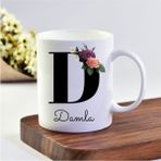Damla Isimli D Baş Harf Baskılı Kupa/bardak - Beyaz - 199 ml
