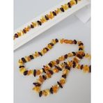 Damla Kehribar Kolye Bileklik Set 3 Renk Naturel Düğümlü Tasarım