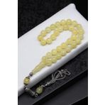 Damla Kehribar Küre Kesim Tesbih Litvanya Sertifikalı KHR-0154