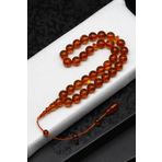 Damla Kehribar Küre Kesim Tesbih Litvanya Sertifikalı KHR-0191