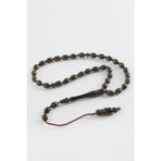 Damla Kesim İşlemeli Kuka Tesbih 5X8 mm-Siyah BJ-tptn-269471