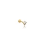 Damla Kesim Taşlı Altın Tragus Piercing