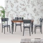 Damla Masa Ve Kapalı Kelebek Sandalye, Antrasit, 125X80