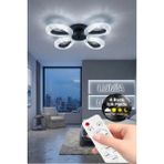Damla Model 4"lü Siyah Kumandalı 3 Renk Modu Ledli Modern Plafonyer Salon Mutfak Çocuk Yatak Odası LED Avize
