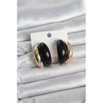 Damla Model Siyah Vintage Gold Renk Kadın Küpe