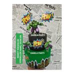 DAMLA PARTİ Hulk Maket Pasta, Hulk Doğum Günü Parti Malzemeleri
