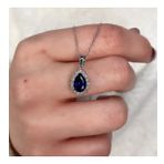 Damla Safir ve Pırlantalı Kolye PK15