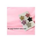 damlakidsmoda Kız bebek çocuk saçsız bebek toka seti yıldız az saçlı bebek tokası