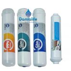 Damlalife 12" Inline Kapalı Kasa 4 Lü Su Arıtma Filtre Seti