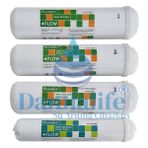 Damlalife 12" Purefer 4 Lü Çubuklu ( Quick ) Nsf Li Inline Filtre Seti