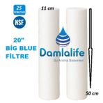 Damlalife Big Blue 20 Jumbo Boy 25 Micron Sediment Elyaf Spun Filtre