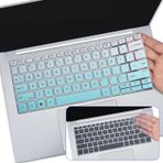 DAMMOMKO 2 adet klavye kapak cilt HP EliteBook 830 835 840 845 1040 G9 G10 2024 2023 2022 13.3 14 inç, HP EliteBook 14 inç klavye koruyucu (uygun değil 840 845 1040 G8 G7 G6 G5 G4 G3), Kademeli Nane+Şeffaf