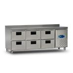 Dampak 22TBF0S/60.6C 200x60x85 6 Çekmeceli Tezgahaltı Buzdolabı