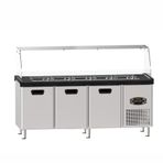 Dampak 22TBF3S-SBAR 200x70x85 cm Soğutmalı Tezgah Tipi 3 Kapılı Saladbar
