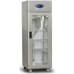 Dampak Tek Cam Kapılı Dik Tip Buzdolabı 600 Litre 304 Çelik - Gri