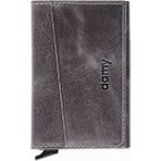 Damy 611CR Antrasit Hakiki Deri Unisex Mekanizmalı Kartlık