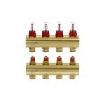 Danfoss 4 Ağızlı Yerden Isıtma Manifold Seti, Gidiş, Dönüş, Pirinç Fhf 4f 088U0524