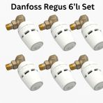 Danfoss Regus Köşe Termostatik Vana Set 1/2" 6 Adet 6 Adet