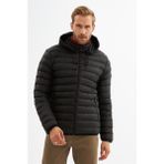 Danger Erkek Çıkarılabilir Kapüşonlu Basic Şişme Mont Siyah-32DNGR-2XL