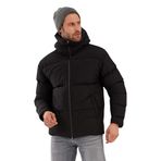 Danger Erkek Garnili Su Ve Rüzgar Geçirmez Oversize Şişme Mont Siyah-561DNGR-S