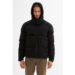 Danger Erkek Su Geçirmez Çıkarılabilir Kapüşonlu Şişme Mont Siyah - XL