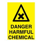 Danger Harmful Chemical Uyarı Tabelası - 50x70 Alüminyum Kompozit Panel - İL15
