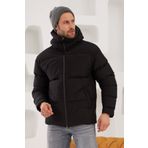 DangerDanger 561DNGR Garnili Oversize Siyah Erkek Şişme Mont