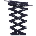 DANHUA Düz Ayakkabı Bağcıkları Çok Renkli Fitilli Nokta Kalın Ayakkabı Dantel Ayakkabı 2 Çift, 10 lacivert beyaz, 47.24"Inch (120CM)