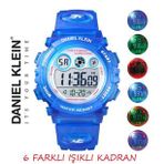 Daniel Klein Alarmlı, Kronometreli Mavi Çocuk Kol Saati - 6 Farklı Işıklı Kadran