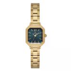 Daniel Klein Dk.1.10870.3 Petrol Mavi Gold Zarif Kare Model Çelik Kordonlu Vintage Kadın Kol Saati