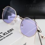Daniel Klein Dk4183-4 Soft Lila Gold Küçük Altıgen Polarize Camlı Kadın Güneş Gözlüğü