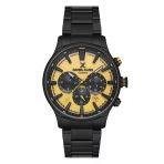 Daniel Klein Dke.1.13643.5 Sarı Siyah Chronograph Takvimli Çelik Kordonlu Erkek Kol Saati