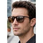 Daniel Klein Handmade Acetate - Polarize - UV400 Korumalı Kahverengi Erkek Güneş Gözlüğü 58 Ekartman DKGG6292C2