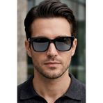 Daniel Klein Handmade Acetate - Polarize - UV400 Korumalı Siyah Renk Erkek Güneş Gözlüğü 52 Ekartman DKG6293C1