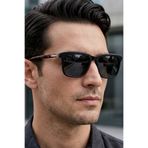 Daniel Klein Handmade Acetate - Polarize - UV400 Korumalı Siyah Yeşil Erkek Güneş Gözlüğü 54 Ekartman DKG6286C2