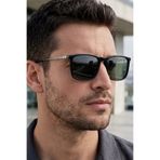 Daniel Klein Handmade Acetate - Polarize - UV400 Korumalı Siyah Yeşil Erkek Güneş Gözlüğü 57 Ekartman DKG6288C2