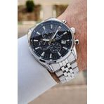 Daniel Klein Kadranı Siyah Kordonu Gümüş Renk 43 mm Erkek Kol Saati